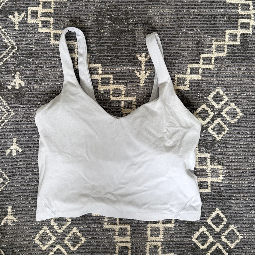 Lululemon Align Tank Blissful Blue Cropped Built in Bra Athletic Performance - Picture 2 of 5